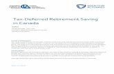 Tax-Deferred Retirement Saving - Member | SOA · Tax-Deferred Retirement Saving in Canada ... income No tax No tax After-Tax Saving ... and people move from province to province or