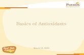 Basics of Antioxidants - puratos.co.kr€¦ · • Antioxidants (AOx) are part of the defense system ... enzymes Pokorný, 2007 ... Pearson et al 2001