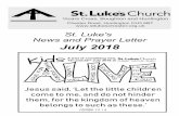 St. Luke's News and Prayer Letter June 2018 News.pdf · News and Prayer Letter June 2018 ... Farewell (vegan) meal for Amy! Week Commencing – Sunday 17 June ... For high school