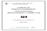 COMITÉ DE PERFECTIONNEMENT PROFESSIONAL … · There are two categories of courses for which tuition fees are reimbursed: ... curriculum, or are likely to ... Substitution costs,