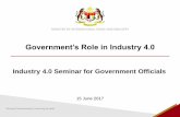 Government’s Role in Industry 4 - Ministry of ... · Government’s Role in Industry 4.0 ... •Smart Manufacturing Leadership ... Proposed Presentation Template Management Meeting
