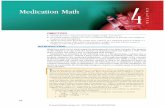 Medication Math - Jones & Bartlett Learningsamples.jbpub.com/9780323085199/085199_CH04_Guy.pdf · Medication Math OBJECTIVES 1. Identify ... to solve drug problems and determine dosages.