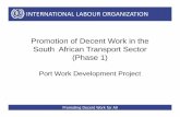 Promotion of Decent Work in the South African Transport ... of Decent Work in the South African Transport Sector (Phase 1) ... MACRO-LEVEL Enabling policy, ... MICRO-LEVEL Where core