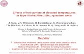 Effects of hot carriers at elevated temperatures in Type ...sellers/group/presentations/Jinfeng Tang... · Effects of hot carriers at elevated temperatures in Type-II ... • Introduction: