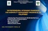 “ENTREPRENEURIAL INTERNSHIP FRAMEWORK FOR HOSPITALITY ...the-ice.org/wp-content/uploads/2017/11/Paper_Session1_1_Timbang... · “entrepreneurial internship framework for hospitality