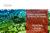 Epitaxy Requirements for Micro-LED Display - energy.gov · Epitaxy requirements for Micro-LED Display ... High Brightness, Flexible/Robust ... 20 | Micro-LED Displays ...