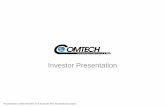 Investor Presentation - NASDAQfiles.shareholder.com/downloads/CMTL/0x0x872502/D2D3A369-BB2C-… · Investor Presentation . This presentation contains information as of January 28,