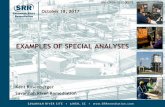 EXAMPLES OF SPECIAL ANALYSES - Department of … · EXAMPLES OF SPECIAL ANALYSES October 18, 2017 ... result in a Special Analysis ... SRS Liquid Waste System