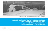 Decontamination and Dismantling of Nuclear Facilities ...€¦ · for Decontamination and Dismantling ... State of the art technology for decontamination and dismantling of nuclear