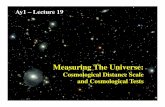 Measuring The Universe - Caltech Astronomygeorge/ay1/lec_pdf/Ay1_Lec19.pdf · Measuring The Universe:! ... Until you reach a ... poor stars) and unknown theoretical predictions for