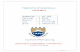 STRENGTH OF MATERIALS LAB MANUAL - iare.ac.in · Project management and finance: ... understanding of economical, environmental, ... Universal Testing Machine (UTM) 2. Mild steel