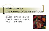 Welcome to the Korea District Schools - United States Army8tharmy.korea.army.mil/g1_ag/WelcomKorea/PPTs/dodds.pdf · Welcome to the Korea District Schools SAES SAMS SAHS ... Master