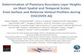 of Boundary Layer Heights on Short Spatial and Temporal ... Surface and Airborne Vertical Profilers during DISCOVER ... University of Maryland, Baltimore County, 4. ... •The planetary