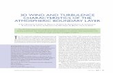 3D WIND AND TURBULENCE CHARACTERISTICS …NE) of the primary instrument site to provide free-stream wind characteristics (i.e., flow undisturbed by the wind farm) when the wind direction