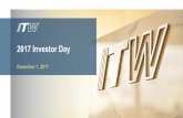 2017 Investor and Analyst Dayinvestor.itw.com/.../itw-2017-investor-day-presentation.pdf2017 Investor Day December 1, 2017. ... & Electronics ** ... ORGANIC GROWTH DRIVERS • Increased