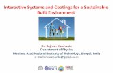Interactive Systems and Coatings for a Sustainable Built ... Bhopal-University of Bath... · Task -1 Dye Sensitised Solar Cells Group 2 IIT Delhi, MANIT Bhopal & University of Bath