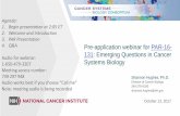 Pre-application webinar for 131: Emerging Questions in ... Emerging Questions in Cancer Systems Biology. ... Emerging Questions in Cancer Systems Biology. 8 ... The “Resources”
