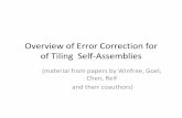 Overview of Error Correction for of Tiling Self-Assemblies€¢ Possible schemes for error correction ... growth site proceeds one tile at a time, either in the order pT1-pT2-pT4-pT3