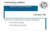 Department of Mechanical Engineering ME 322 … of Mechanical Engineering ME 322 – Mechanical Engineering Thermodynamics Lecture 28 Internal Combustion Engine Models The Otto Cycle