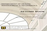COVERhmi.missouri.edu/alumni/resume_book/2013-2014_HMI_Resume_Book.pdfRESUME BOOK 2013 - 2014 ... Rusk Rehabilitation Center, Columbia, Missouri Laura Fraser Director, ... Andrew Mauson