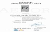 prnsergen2-20151026154841 - GMV Innovating Solutions · Certificado del Sistema de Gestión de la Calidad AENOR Empresa Registrada ISO 9001 a-088911997 AENOR, ... que se realizan
