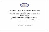 Guidance for IEP Teams on Participation Decisions for the ... · This document is intended to help guide Individualized Education Program (IEP) ... The student’s need for extensive