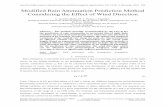 Modified Rain Attenuation Prediction Method Considering ... · distribution of point rainfall rate as the input to predict the corresponding ... This paper investigates a modified