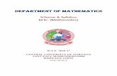 DEPARTMENT OF MATHEMATICS - cuh.ac.in and Scheme-2016-17.pdf · 1. Tom M. Apostol, Mathematical Analysis, Addition –Wesley. 2. G. F. Simmons, Introduction to Topology and Modern