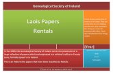 Laois Papers Rentals - familyhistory.iefamilyhistory.ie/docs/other/Laois_Papers_Rentals(01.2013).pdf · Laois Papers Rentals Genealogical Society of Ireland. Surname First Name Townland