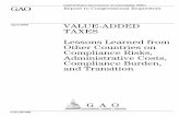 GAO-08-566 Value-Added Taxes: Lessons Learned from … · VALUE-ADDED TAXES Lessons Learned from Other Countries on Compliance Risks, Administrative Costs, Compliance Burden, ...