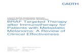 CADTH RAPID RESPONSE REPORT: SUMMARY WITH … BRAF... · SUMMARY WITH CRITICAL APPRAISAL BRAF Targeted Therapy after Immunotherapy for ... novel agents, including targeted therapy