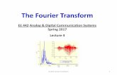 The Fourier Transform - Sonoma State University Fourier Transform EE 442 Analog & Digital Communication Systems Spring 2017 Lecture 4 Review: Fourier Trignometric Series (for Periodic