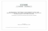 Scientific criteria document for the development of the ...€¦ · SCIENTIFIC CRITERIA DOCUMENT FOR THE DEVELOPMENT OF THE CANADIAN SOIL QUALITY ... 12.1. Soil Contact ... Canadian
