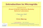 1 Introduction to Microgrids - Lawrence Berkeley National ... · Introduction to Microgrids presentation at the Ernest Orlando Lawrence Berkeley National Laboratory 1 February 2007