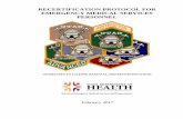 RECERTIFICATION PROTOCOL FOR EMERGENCY MEDICAL … · 2017-02-03 · recertification protocol for emergency medical services ... emt-intermediate advanced recertification requirements