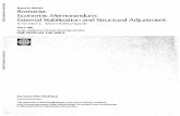 Romania: Economic Memorandum: External Stabilization … · Economic Memorandum: External Stabilization and Structural Adjustment ... 2.3 Gross Fixed Capital Formation by ... includes