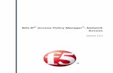 n Access Policy Manager: Network Access - F5 Networks · Additional resources and documentation for BIG-IP Access Policy Manager ... Verifying log settings for the access profile