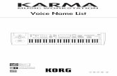 KARMA Voice Name List - Korgi.korg.com/uploads/Support/KARMA_VNL_633662329135280000.pdf · B023 Plucky Duo Guitar/Plucked B024 Nuclear Sax -Y LeadSplits B025 ! ToeJam ! Favorites