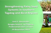 Strengthening Palay Seed Systems in Southern … Palay Seed Systems in Southern Tagalog and Bicol Regions Jose E. Hernandez Bangko Sentral ng Pilipinas Professorial Chair Lecture 29