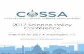 2017 Science Policy Conference - COSSA · Anne Kelsey •American ... Jennifer Zeitzer will discuss FASE’s grassroots activities, particularly ... COSSA SCIENCE POLICY CONFERENCE