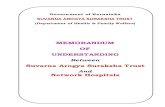MEMORANDUM OF UNDERSTANDING - healthsprint.com COMBINED MOU .pdf · 1 Government of Karnataka SUVARNA AROGYA SURAKSHA TRUST (Department of Health & Family Welfare) MEMORANDUM OF UNDERSTANDING