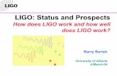 How does LIGO work and how well does LIGO work? - …BCBAct/talks04/Alberta_Seminar_03_04.pdfHow does LIGO work and how well does LIGO work? ... clean room in the field 1.2 m diameter