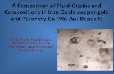A Comparison of Fluid Origins and Compositions in Iron … · 2015-04-16 · Low salinity CO2-bearing fluids supply fluids from magma below to ... Halogens in ore fluids . Br/Cl .