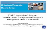 PIARC International Seminar: Introduction to ... - PIARC... · U.S. Department of Transportation Office of the Secretary PIARC International Seminar: Introduction to Transportation