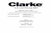 U.S. List Pricing 2007 - New Jersey Clarke Price... · U.S. List Pricing 2007 Effective July 1, 2007 – ... * Conventional steering wheel or advanced technology iDrive™ Joystick