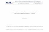 P905 - A2LA Metrological Traceability Policy for ISO 15189 … · 2014-06-25 · L:\Medical-15189 – 900 Series\15189 Requirements\P905 – A2LA Metrological Traceability Policy