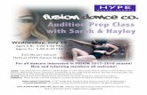 FUSION DANCE CO. - HYPE Dance Studiohypedancestudio.com/wp-content/uploads/2017/07/Fusion...For all dancers interested in FUSION 2017-2018 season! New and returning members all welcome!