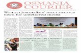 OSMANIA COURIER - NWMIndia Women_Web Rev.pdfOSMANIA COURIER Bimonthly laboratory newspaper published by the Department of Communication & Journalism, Osmania University, …