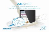 Afi Act II - afimilk.com · Every 15 minutes (user configurable), AfiTag II sends updated activity data wirelessly via the AfiAct II Reader to the AfiFarm herd management software.