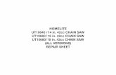 HOMELITE UT10640 / 14 in. 42cc CHAIN SAW UT10660 / 16 … saws... · 990000142 operator’s manual 1-3-14 (rev:02) keypart no. number description qty keypart no. number description